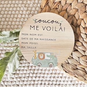 Pastille de naissance, Annonce de naissance, cadeau pour bébé, future maman, baby wood disks, bébé garçon, cadeau de shower, grossesse