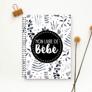 Livre de bébé, Cadeau de Naissance Bébé, Album bébé garçon, Décor Chambre de Bébé Unisexe, Cadeau de Shower Bébé, Journal de Bébé, M124F