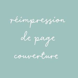 réimpression de page couverture/reprinting of a page