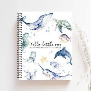 Baby book, New Baby Gift, Pregnancy Journal, New Mom gift, Nautical nursery, Baby Boy Nursery, Baby Shower Gift, Baby Boy Gift, C26A