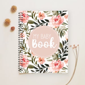 Baby book, Baby Girl Journal, Pregnancy Book, Baby Girl Album, New Baby Gift, Baby Shower, Baby Girl Gift, Baby Girl Memory Book,  M27a