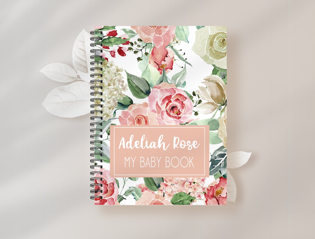 Baby Book, Floral Baby Book, Baby Girl Book, , Baby Girl Memory Book