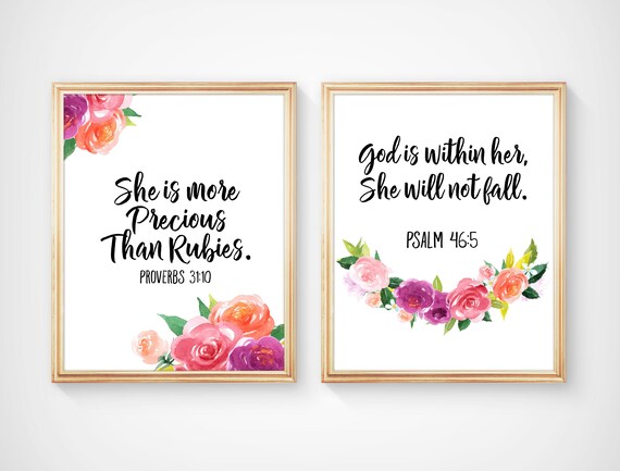 Bible Verses Home Decor More Precious Than Rubies God Is Etsy