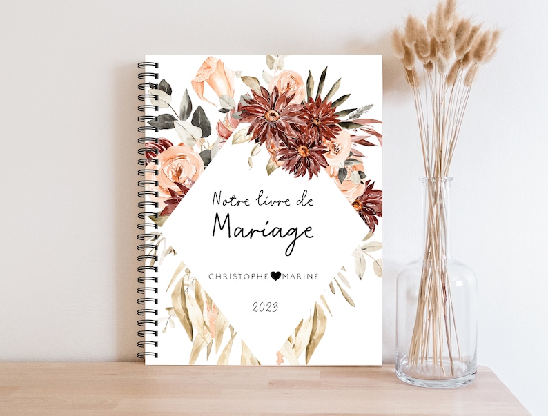 Planificateur de Mariage, Journal de Mariage, Mariage, Planificateur, Fiancailles, Journal de future mariée, Agenda de Mariage, CP, LW44F image 1