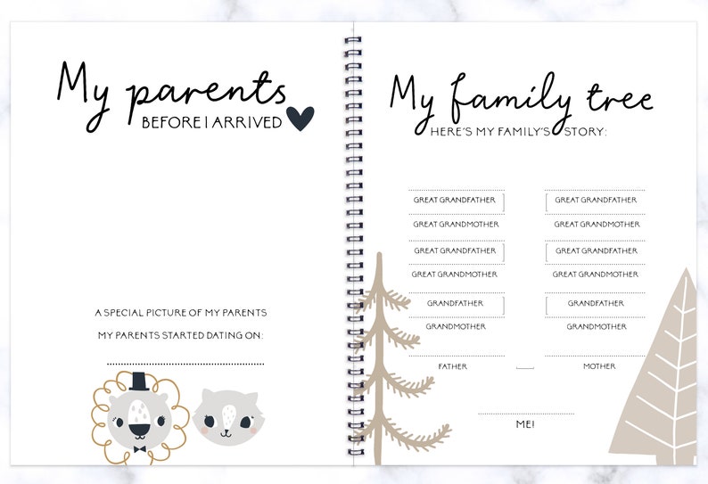 Baby Boy Book Baby Boy Album Baby Boy Milestones Book Etsy