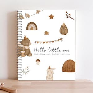 Baby book, Baby Journal, Pregnancy Planner, Pregnancy Journal, New Mom gift, Baby Shower, Shower Gift, Pregnancy Gift, Jungle Nursery, C70A