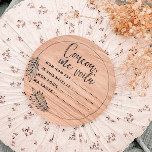 Pastille de naissance, Annonce de naissance, cadeau pour bébé, future maman, baby wood disks, bébé garçon, cadeau de shower, grossesse