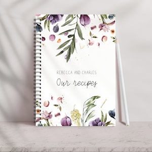 Family Recipes Book, Kitchen Recipe Journal, Journal Recipe, Family Recipes, wedding, housewarming gift, Mommy Gift, Family cookbook, C12A