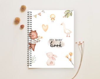 Baby Book, Baby Journal, Baby Shower, Baby Album, Pregnancy Gift, Baby Gift, Mother Gift, Pregnancy Gift,  Baby Boy, BB72