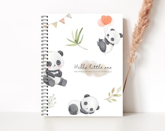 Baby Book, Baby Books, Baby Shower, New Mom, Mom Gift, Baby Memory Book, Baby Shower, Baby Boy, Baby Girl, Pandas Nursery Decor, C83A