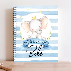 Album de Bébé, Livre de Bébé, Livre Bébé Garçon, Cadeau de Shower, Cadeau Bébé, Papeterie Bébé, Journal de Grossesse, Album Photo Bébé, BF13