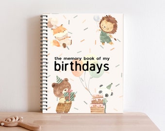 My birthdays memory book, family memory book, birthday book, childhood memory book, baby book