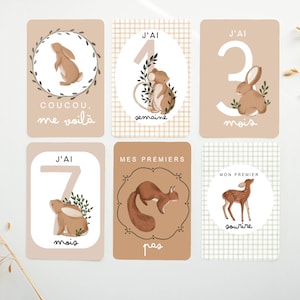 Cartes-étapes, Cartes étape petite enfance, petite enfance, cadeau pour maman, papeterie bébé, cadeau grossesse, milestones cards, BE29