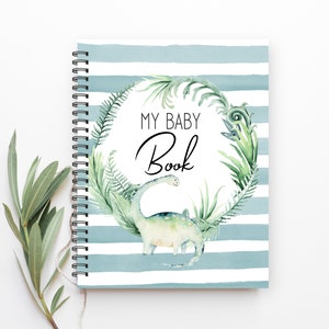 Baby Book, Baby Shower Gift, Memory Book, New Baby Gift, Baby Keepsake, Baby Boy Gift, Baby Memories, Baby Album, Dinosaurs Nursery, BB56