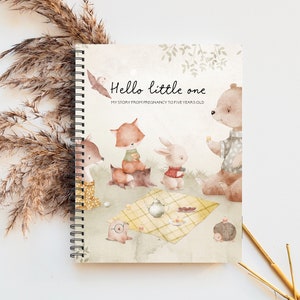 Baby book, Baby Journal, Pregnancy Planner, Pregnancy Journal, New Mom gift, Baby Shower, Shower Gift, Pregnancy Gift, Jungle Nursery, C68A