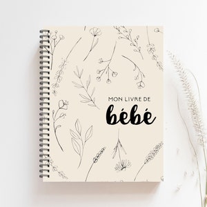 Livre de bébé, Cadeau de Naissance Bébé, Album bébé garçon, Décor Chambre de Bébé Unisexe, Cadeau de Shower Bébé, Décor Scandinave, M159