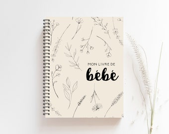 Livre de bébé, Cadeau de Naissance Bébé, Album bébé garçon, Décor Chambre de Bébé Unisexe, Cadeau de Shower Bébé, Décor Scandinave, M159