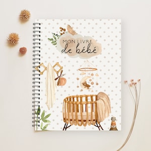Livre de Bébé boho, Journal de Bébé, Album de bébé, Cadeau Future Maman, Cadeau de Naissance, Livre de Naissance, Livre de Grossesse, BF53