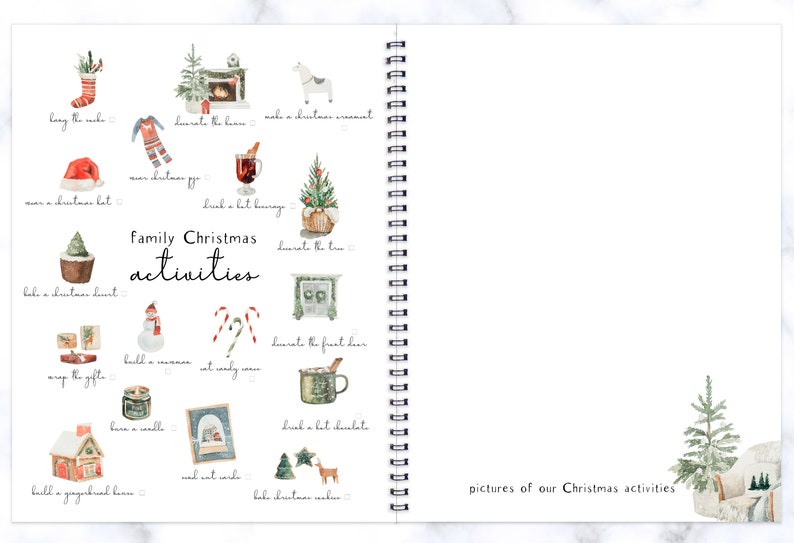 Christmas memories, Christmas memory book, memory album, Christmas advent, Christmas family book, Christmas traditions, photo album, LN09A image 3