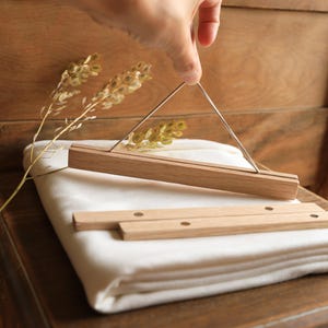 Growth chart wooden hanger, wooden hanger for growth chart