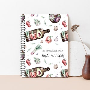 Family Recipes Book, Kitchen Recipe Journal, Journal Recipe, Family Recipes, wedding gift, wedding gift, housewarming, Family cookbook, C16A