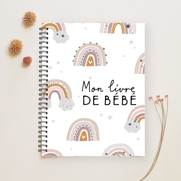 Livre de Bébé, Journal de Bébé, Souvenirs pour Bébé, Décor Scandinave Fille, Cadeau pour Bébé Fille, Cadeau de Shower, Cadeau Unisexe, BF93