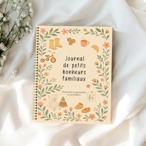 Livre souvenirs des petits bonheurs de famille, livre souvenirs familial, journal de gratitude familial