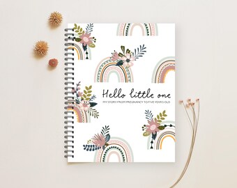 Baby Book, Baby Shower, Pregnancy Journal, Rainbow Baby, New Mom gift, Baby Shower Gift, Baby Books, Pregnancy Gift, Baby Girl, C6A