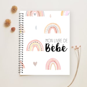 Livre de bébé Fille、Cadeau de Naissance Bébé、Album de bébé、Décor Chambre de Bébé Fille、Cadeau de Shower、Arc-en-ciel Bébé Fille、M94