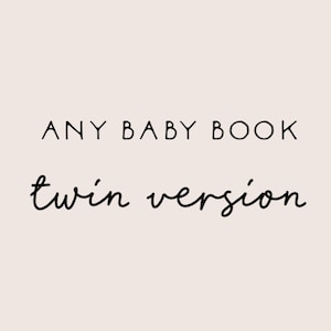 Twin version baby book