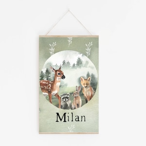 Affiche décorative, Baby Animals Print, Nursery Decor, Nursery wall art, Custom poster, Décor chambre de bébé, Gender Neutral Nursery, AF16