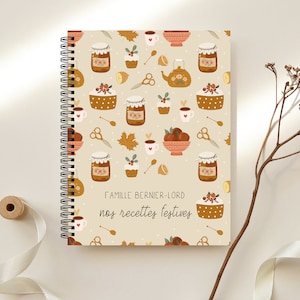 Livre de recettes personnalisé, Livre de recette familial, recettes de famille, souvenirs de famille, livre de cuisine familial, C51F