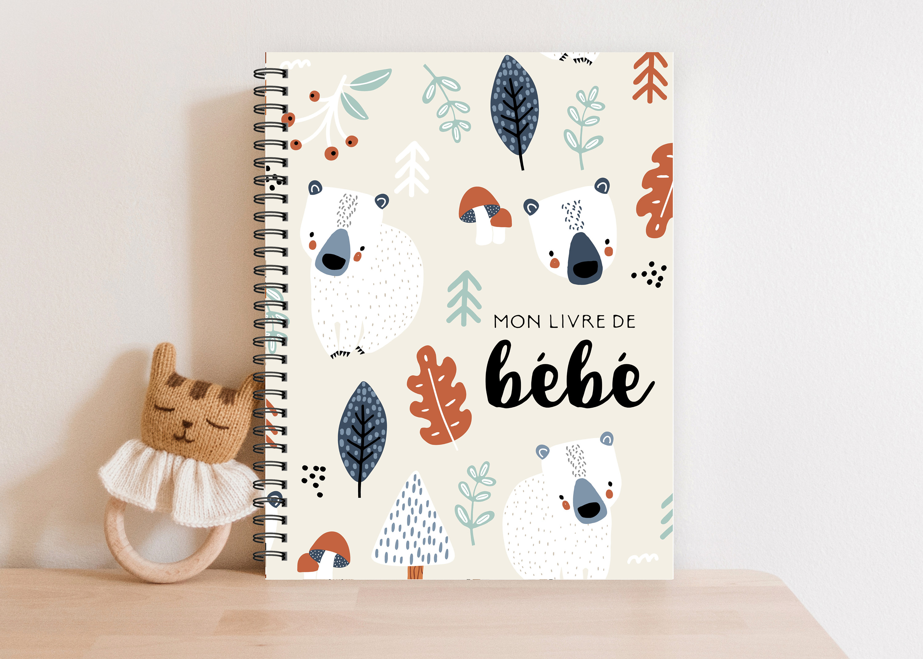 Livre De Bébé, Cadeau De Naissance Bébé, Album Bébé Unisexe, Décor Chambre  De Bébé Unisexe, Cadeau De Shower Bébé, Décor Forêt, M177 