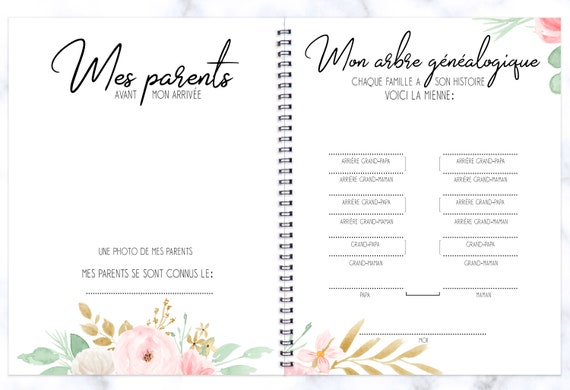 Album De Bebe Fille Livre De Bebe Journal De Bebe Album Etsy