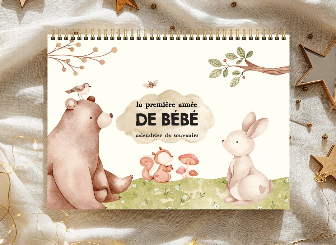 Calendrier De Première Année De Bébé, Livre Souvenirs De Bébé, Livre De