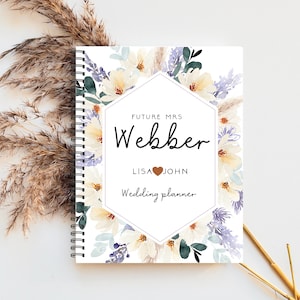 Wedding Planner, Bridal Shower, Wedding Planner Book, Future Mrs Book, Engagement Gift, Bridal Shower Gift, Wedding Planning Notebook, LW38