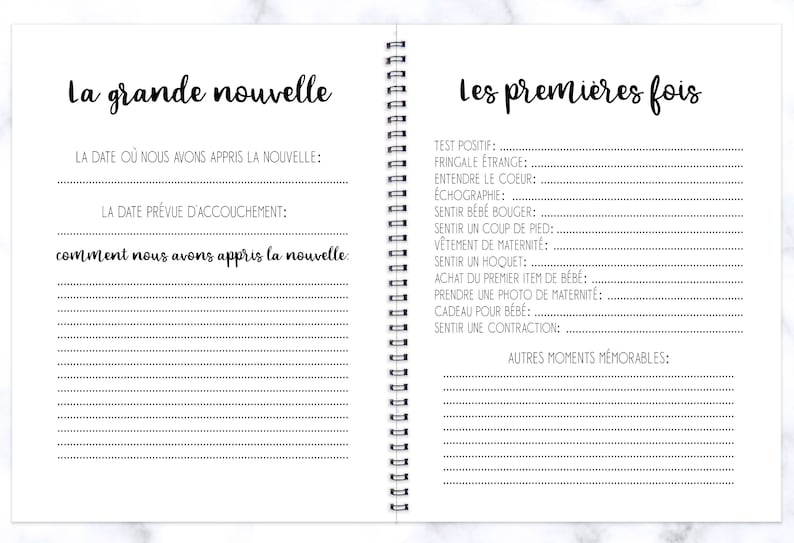 Organisateur Et Journal De Grossesse Luxueux - Album Complet 200 Pages Pour Futures Mamans, Semaine Par Semaine Avec Souvenirs, Checklists Et Photos