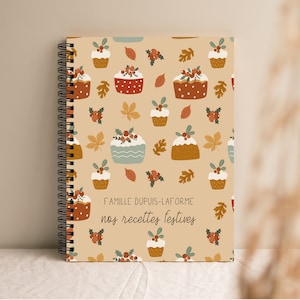 Livre de recettes personnalisé, Livre de recette familial, recettes de famille, souvenirs de famille, livre de cuisine familial, C52F