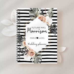 Wedding Planner, Bride to Be, Wedding Planning Book Custom, Future Mrs Book, Engagement Gift, Bridal Shower, Wedding Planning Notebook, LW1