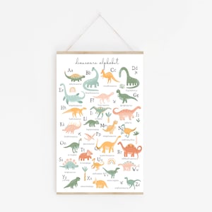 Dinosaurier Druck, Alphabet Druck, Baby Wandkunst, Kinderzimmer Wanddeko, Baby Wandkunst, Baby Dekor, Dinosaurier Poster, Baby-Dusche-Geschenk