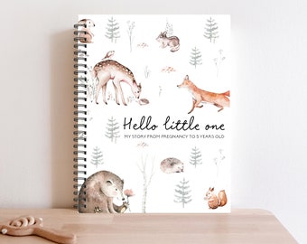 Baby Book, Woodland Nursery, Baby Boy, Baby Girl, New Mom Gift, New Baby Gift, Pregnancy Journal, Pregnancy Gift, New Mom, Pregnancy, C7A