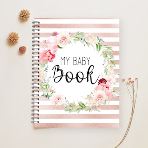 Baby book, Baby Memory Book, Baby Girl, New Baby Gift, Baby Girl Journal, Baby Girl Gift, Baby Shower Gift, Baby Girl Nursery, BB43