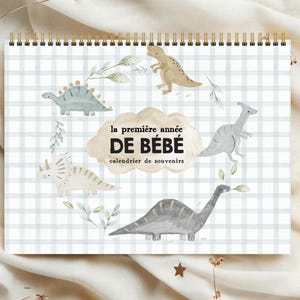 Calendrier de première année de bébé, livre souvenirs de bébé, livre de bébé, album de bébé, CALBB15