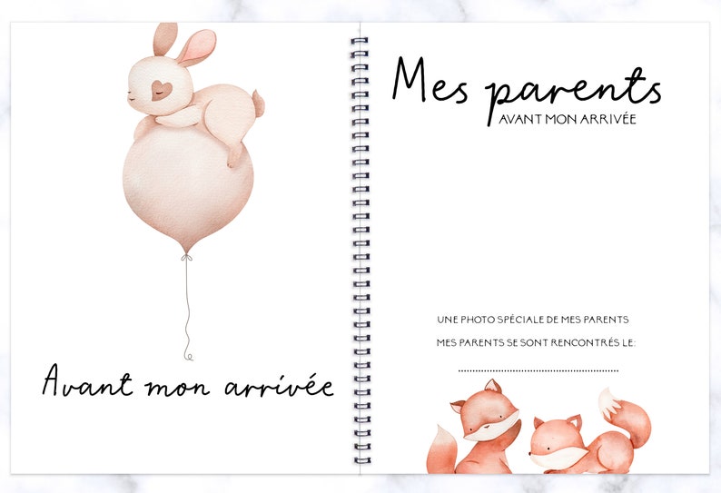 Babyboek, Unisex Babydagboek, Baby, Geboorteboek, Vroegkinderboek, Zwangerschapsdagboek, Zwangerschapsdagboek, C51 afbeelding 2