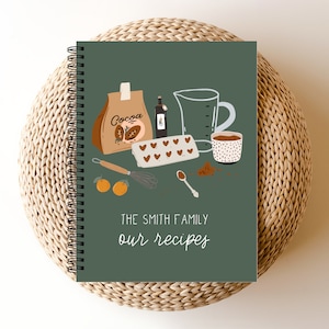 Family Recipes Book, Kitchen Recipe Journal, Journal Recipe, Family Recipes, wedding gift, wedding gift, housewarming, Family cookbook, C48A