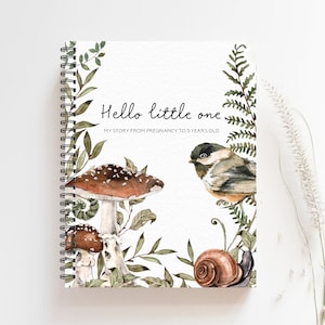 Baby book, Baby Journal, Baby Books, Pregnancy Journal, New Baby gift, Woodland Nursery, Baby Shower Gift, Pregnancy Gift, Baby Girl, C21A