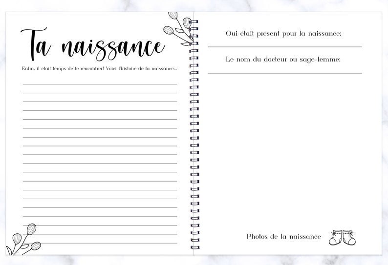 Journal Et Organisateur De Grossesse Luxueux – Livre Souvenirs Futurs Parents 200 Pages