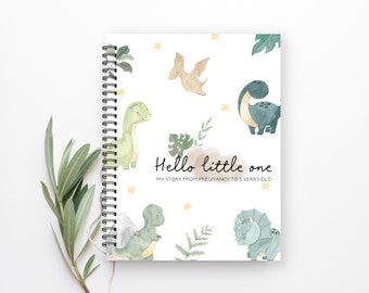 Baby Book, Baby Books, Baby Shower, New Mom, Mom Gift, Baby Memory Book, Baby Shower, Baby Boy, Baby Girl, Dinosaurs Nursery Decor, C36A