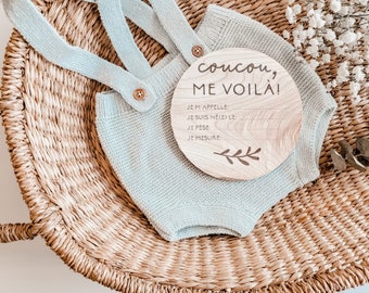 Pastille de naissance, Annonce de naissance, cadeau pour bébé, future maman, baby wood disks, bébé garçon, cadeau de douche, grossesse