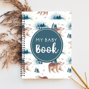 Baby Book, Baby Boy Journal, Baby Boy Book, Baby Boy Milestones Book, Baby Album, Baby Girl Journal, Baby Book First Year, Baby Boy, M185